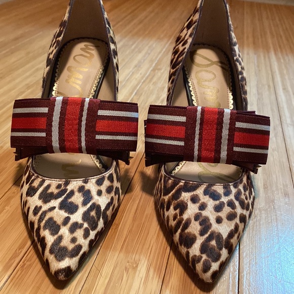 Stunning Sam Edelman Cow Hair Leopard Print Limited Addition Couture Pump - Picture 6 of 8